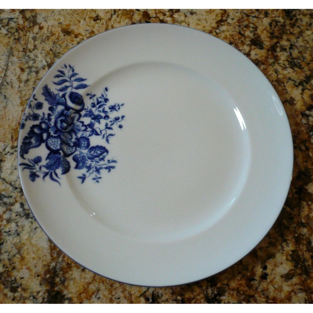 Mottahedeh Emmeline Dinner Plate 10 1/2" Blue & White Floral Portugal